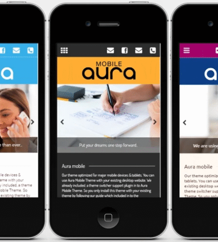 Aura Premium Mobile Theme: Fully