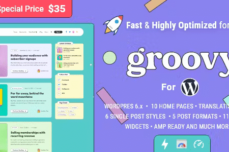 Groovy Modern and Lightweight Blog Theme