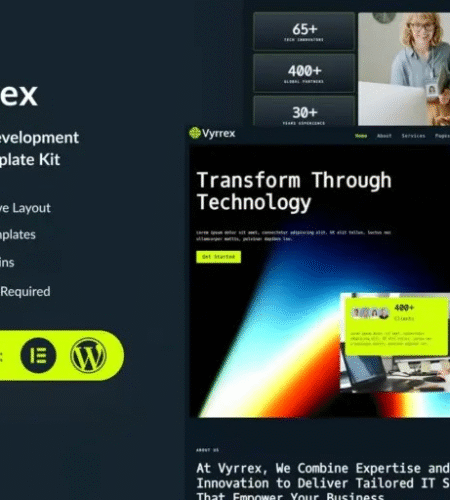 Vyrrex – IT Service & Development Elementor Template Kit