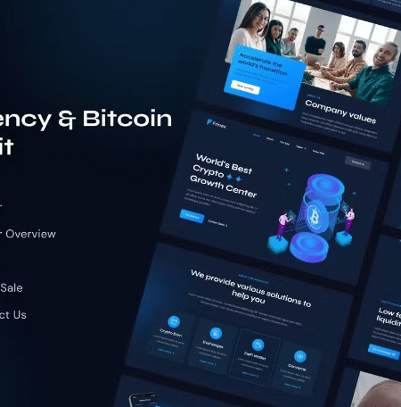 Frinex Blockchain Cryptocurrency Elementor Template